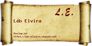 Léb Elvira névjegykártya